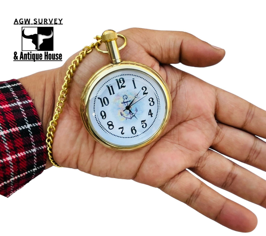 Customizable Antique Pocket Watch – Vintage Mechanical Timepiece for Men & Women with Personalized Engraving