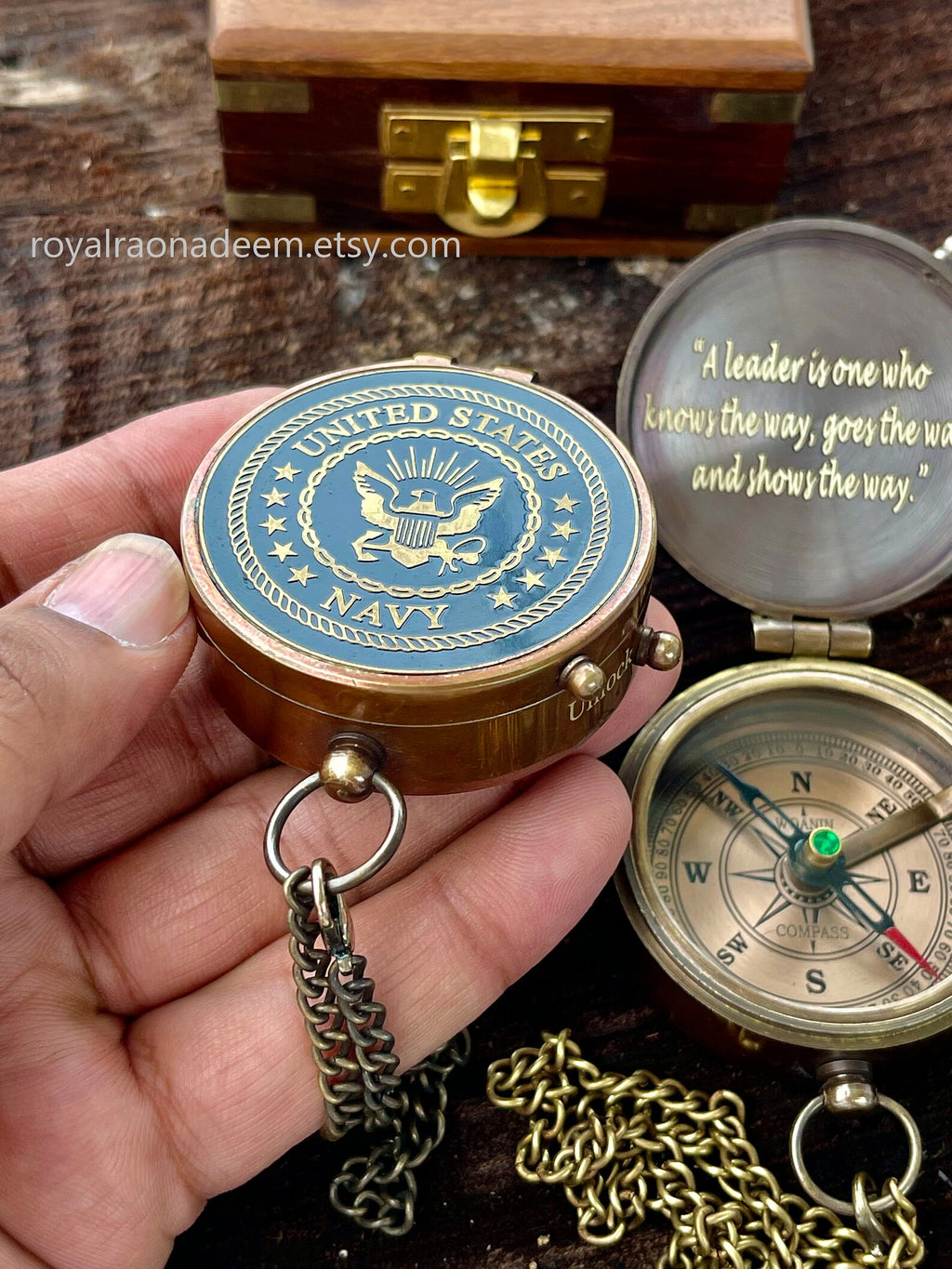 Navy Compass, Engraved Navy Compass, Navy Retirement gift, US Navy Compass, United states navy Gift, Customized  Personalized Antique Compass