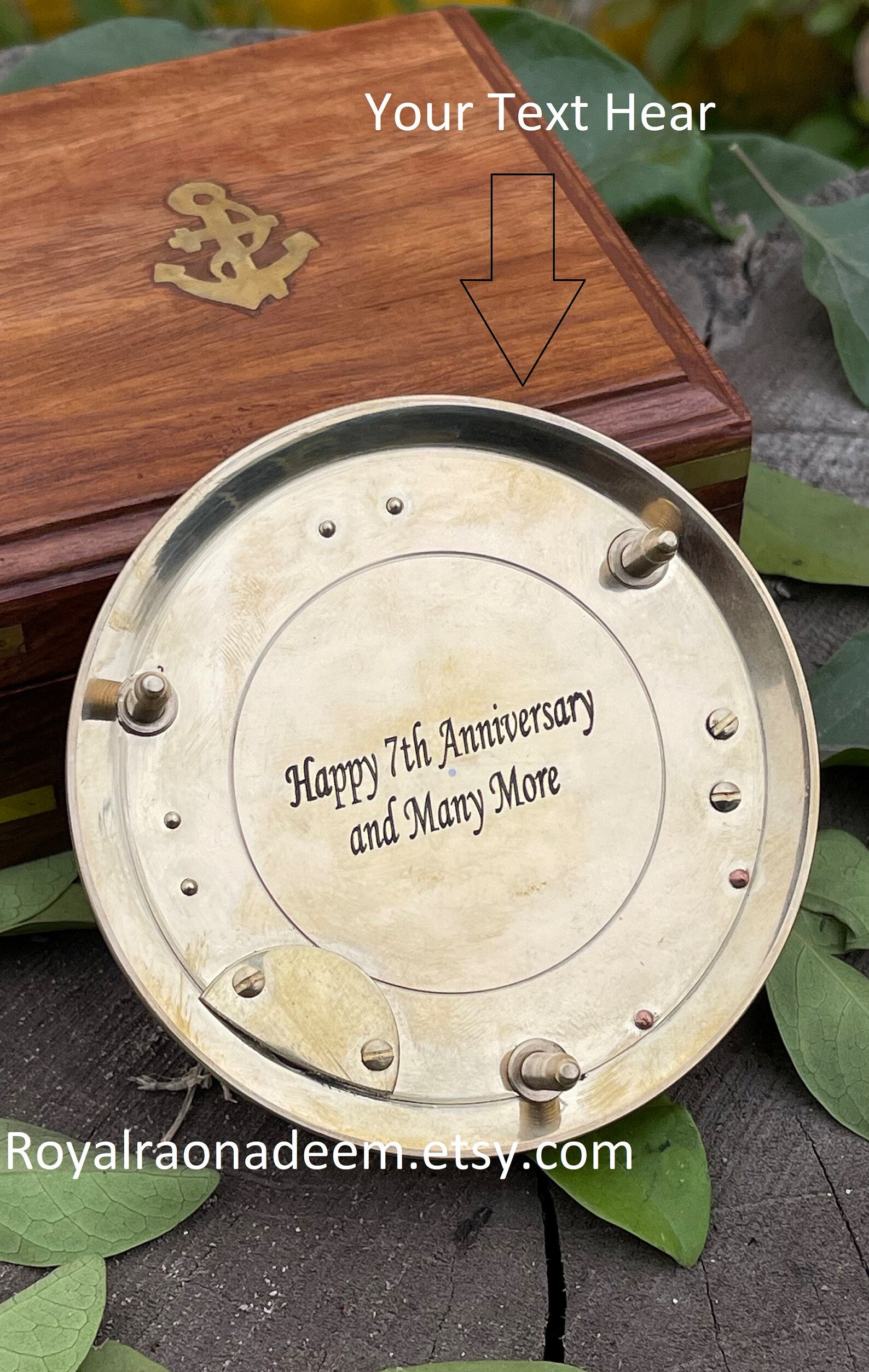 Personalized / Customized Sundial Compass, Engraved Working Compass, Christmas Gifts, Anniversary Gift, Compass For Husband, Valentines Day Gift, Couples