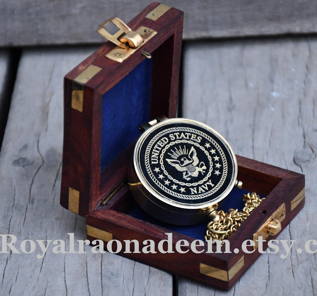 Navy Compass, Engraved Navy Compass, Navy Retirement gift, US Navy Compass, United states navy Gift, Customized  Personalized Antique Compass