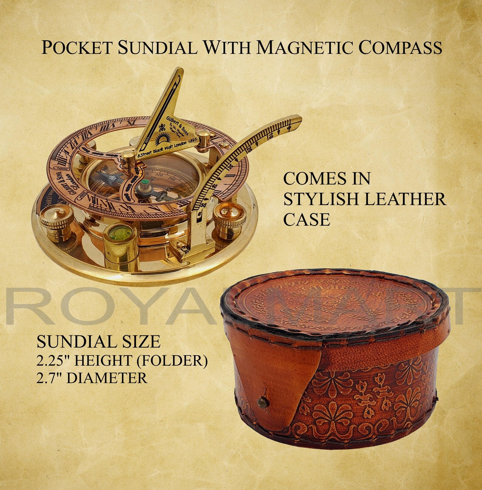 Personalized / Customized Sundial Compass, Engraved Working Compass, Christmas Gifts, Anniversary Gift, Compass For Husband, Valentines Day Gift, Couples