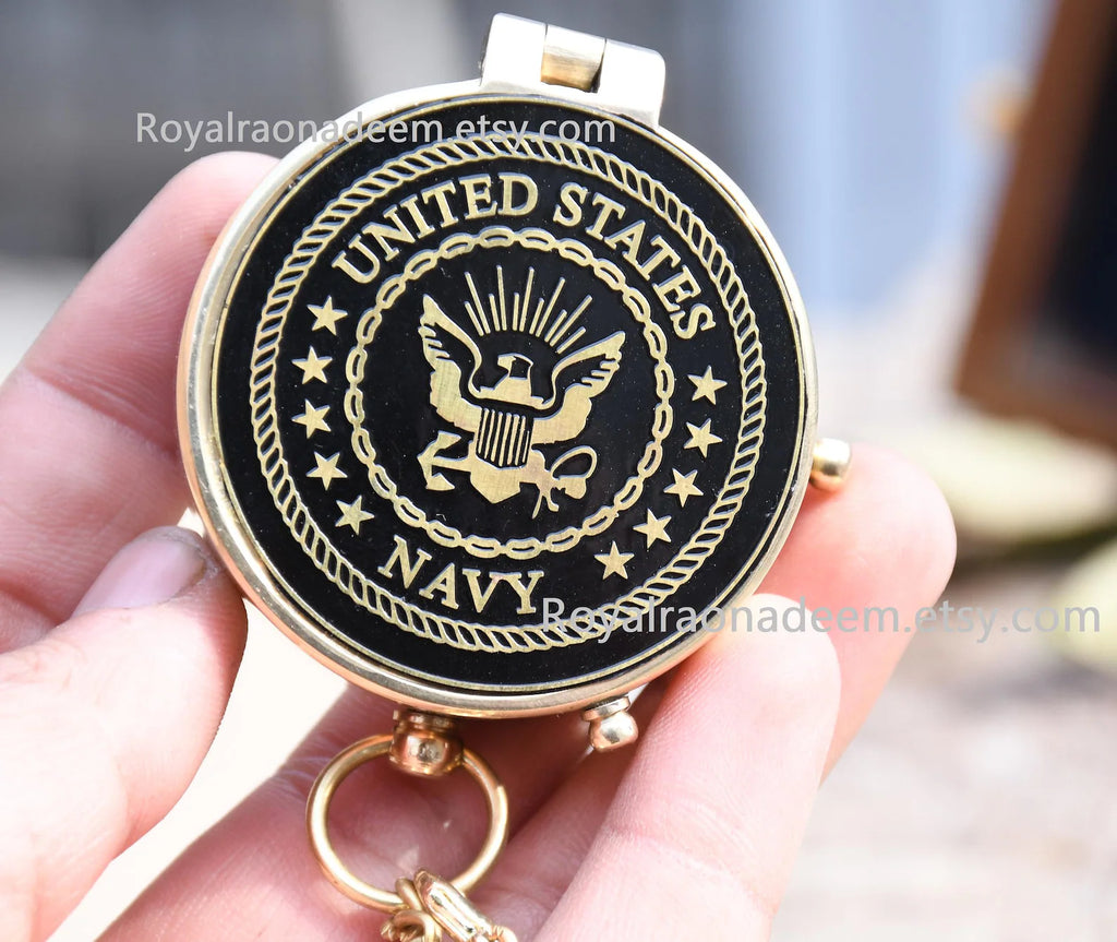 Navy Compass, Engraved Navy Compass, Navy Retirement gift, US Navy Compass, United states navy Gift, Customized  Personalized Antique Compass