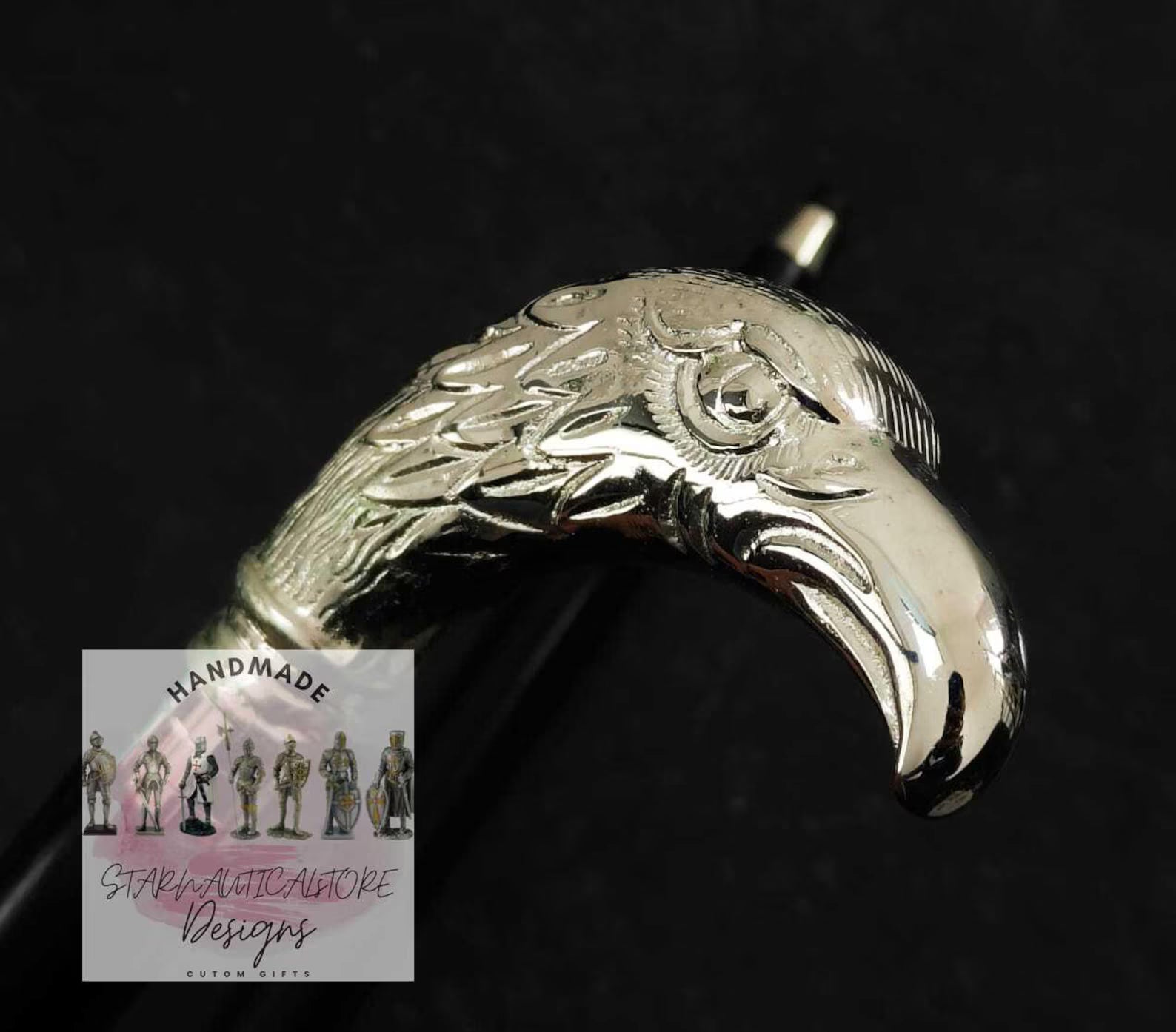 New Eagle Head Handle Walking Stick Cane Solid Brass Handle Wooden Stick Gift Antique Vintage Nautical Victorian Style Wooden Walking Stick