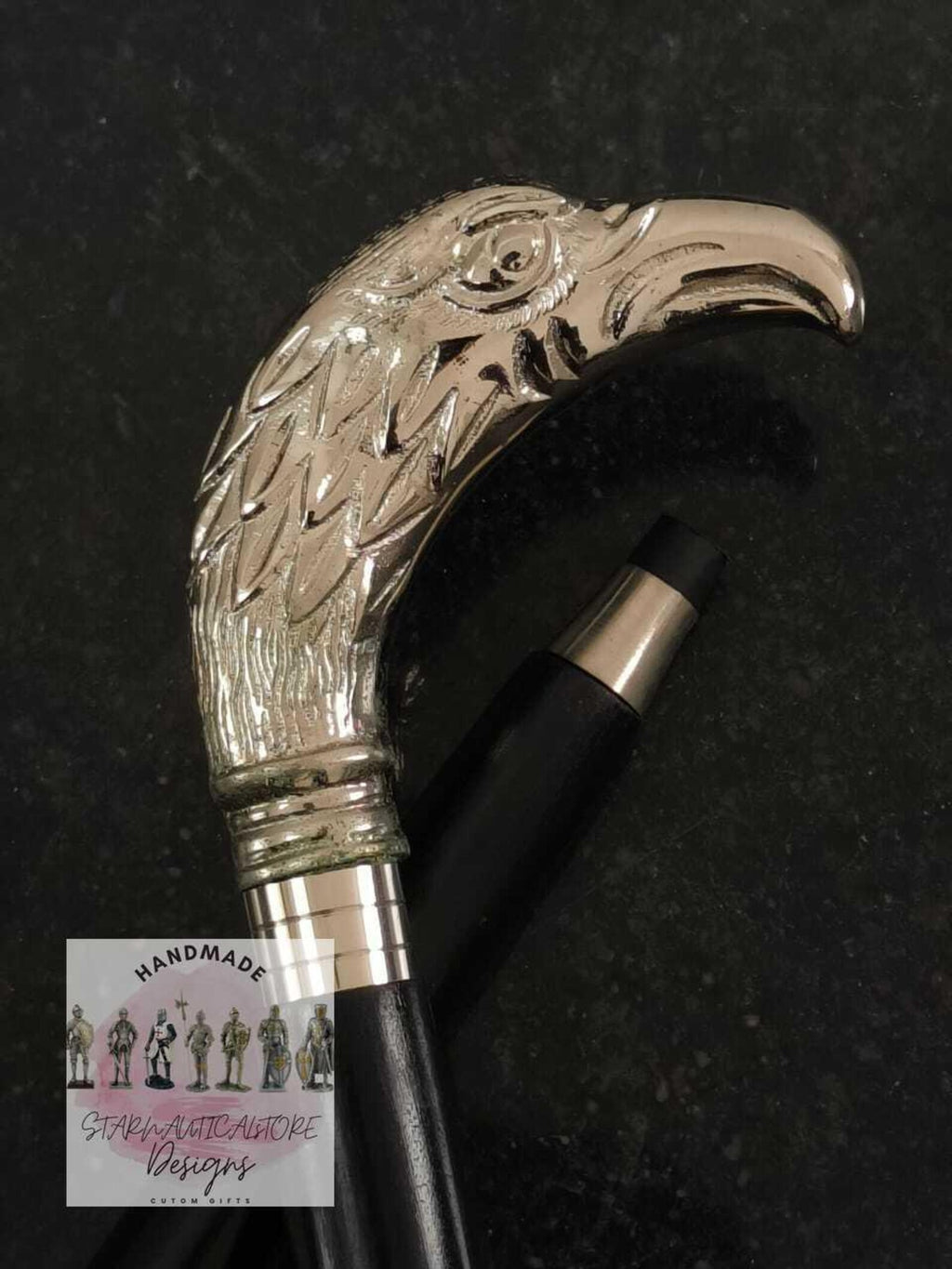 New Eagle Head Handle Walking Stick Cane Solid Brass Handle Wooden Stick Gift Antique Vintage Nautical Victorian Style Wooden Walking Stick