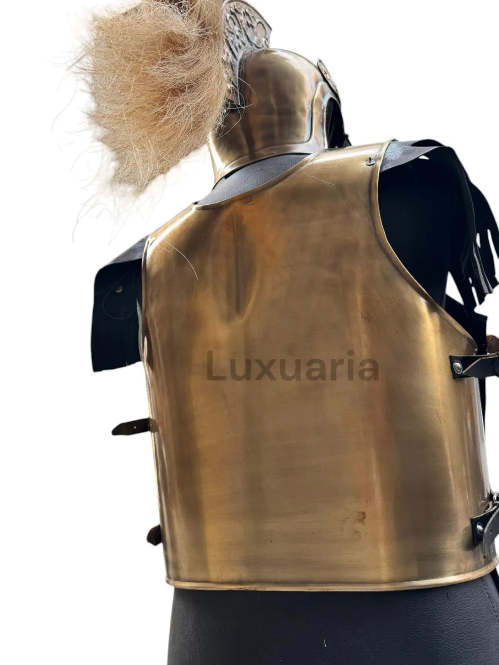 Medieval Brass Big Eagle Armor Roman Cuirass Reenactment Breastplate 18Gauge Brass And Helmet