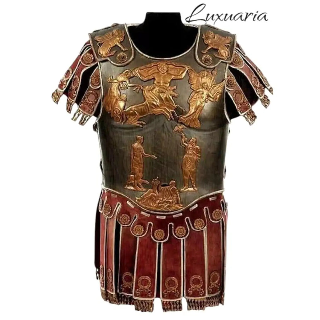 Medieval Roman Muscle Cuirass Armor Knight Breastplate with Skirt & Shoulder Muscle Cuirass Armor Knight with Skirt Christmas Gift