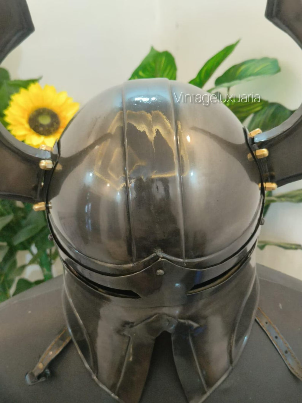 Blackened Steel Chaos Warhammer Helmet – 18 Gauge Medieval Cosplay –LARP Warrior Helmet – Handmade Costume Armor – Custom Dark Knight Helmet