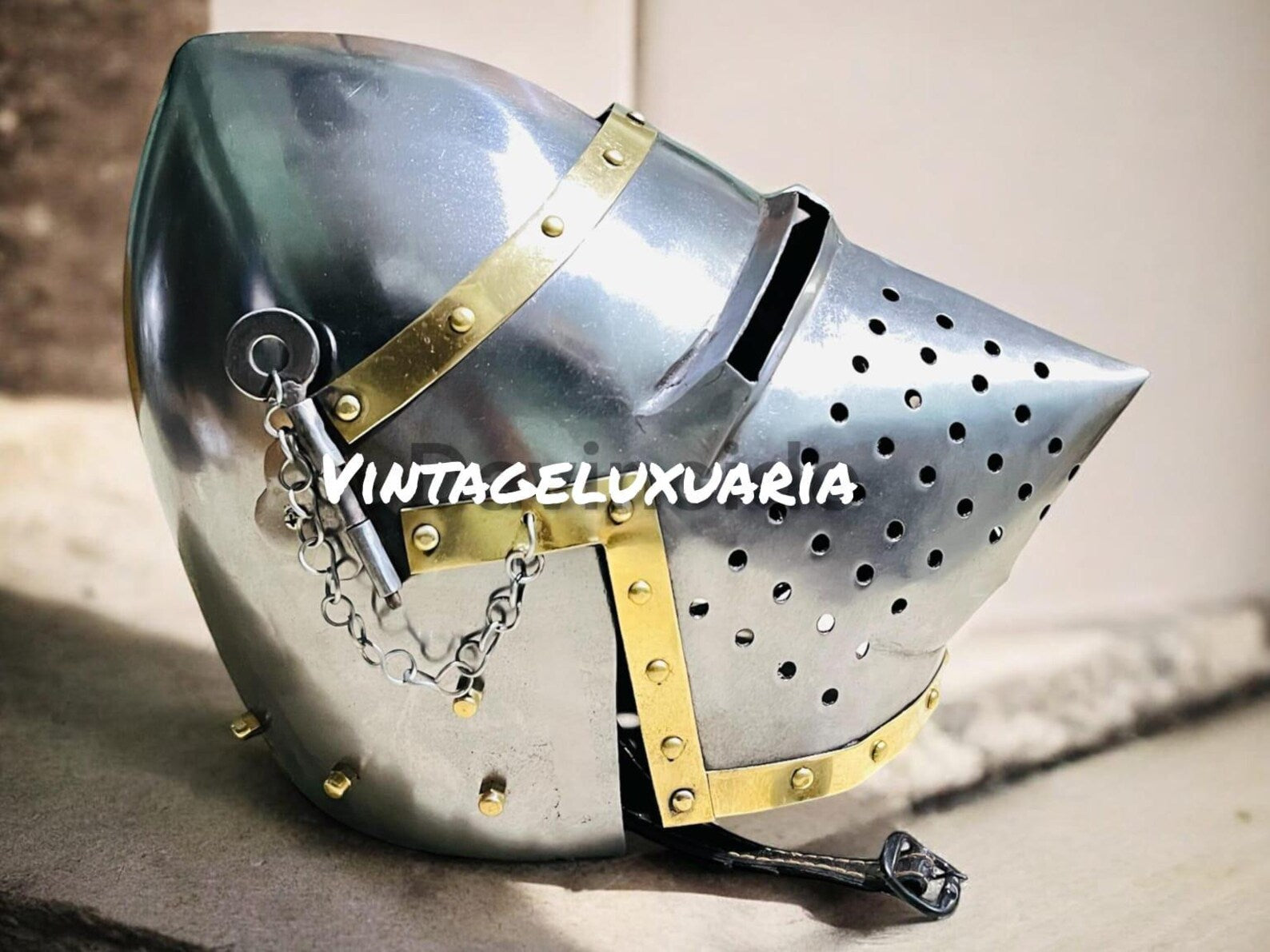 Medieval Hound Skull Helmet | Pig Face Bascinet Knight Helmet | Gothic Armor Reenactment Cosplay | LARP SCA Helmet