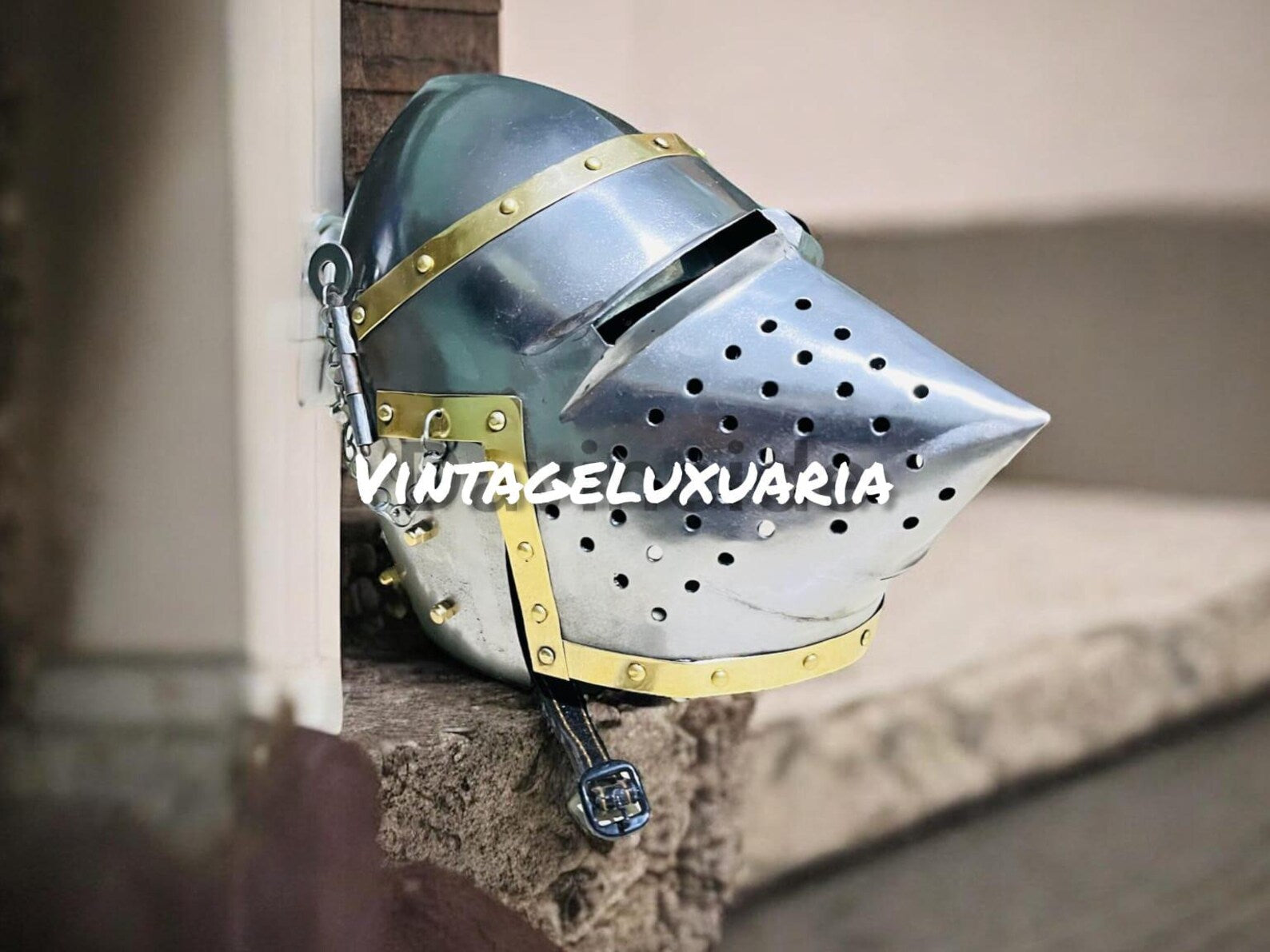 Medieval Hound Skull Helmet | Pig Face Bascinet Knight Helmet | Gothic Armor Reenactment Cosplay | LARP SCA Helmet