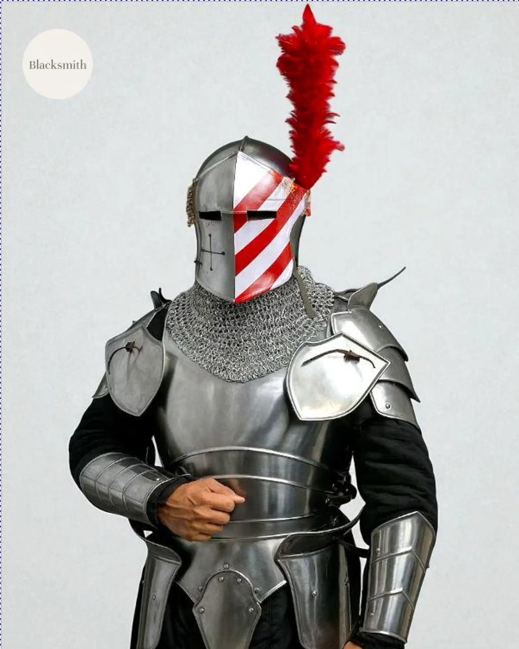 Handmade 18 Gauge Steel Full Body Armor | Medieval Knight Cosplay Set