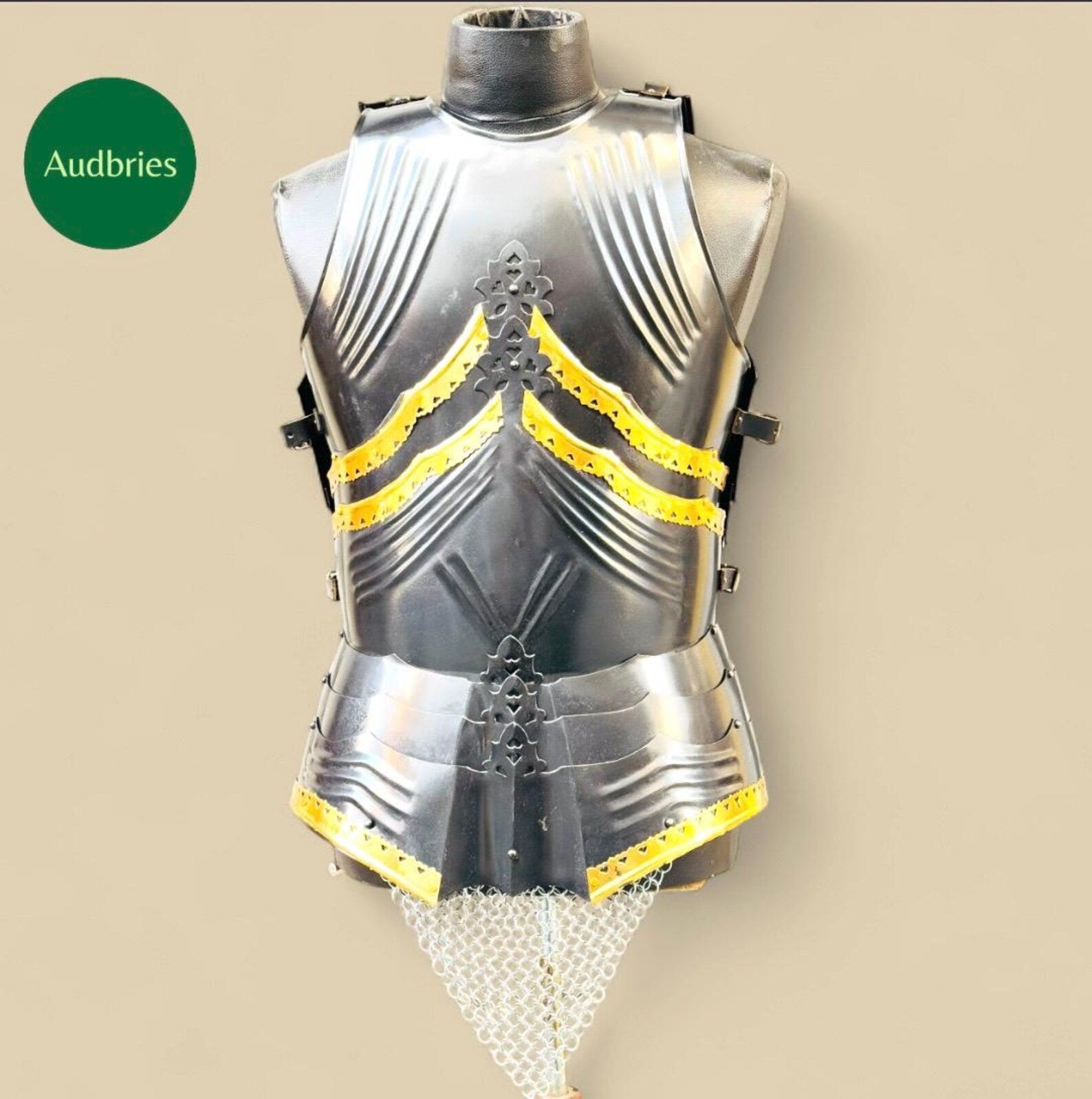 Fully Wearable Gothic Dark Medieval Knight Cuirass Warrior Armor Breastplate