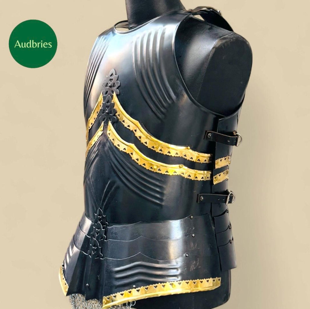 Fully Wearable Gothic Dark Medieval Knight Cuirass Warrior Armor Breastplate