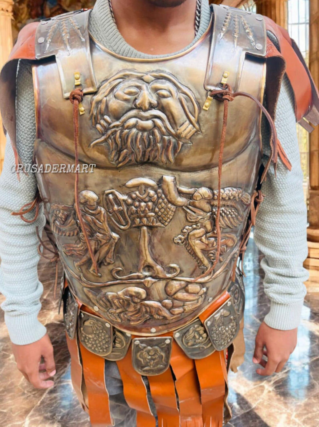Roman Gladiator Cuirass Armor | Medieval Steel Breastplate | Knight, Spartan, Renaissance, LARP, Cosplay & Halloween Costume Reenactment