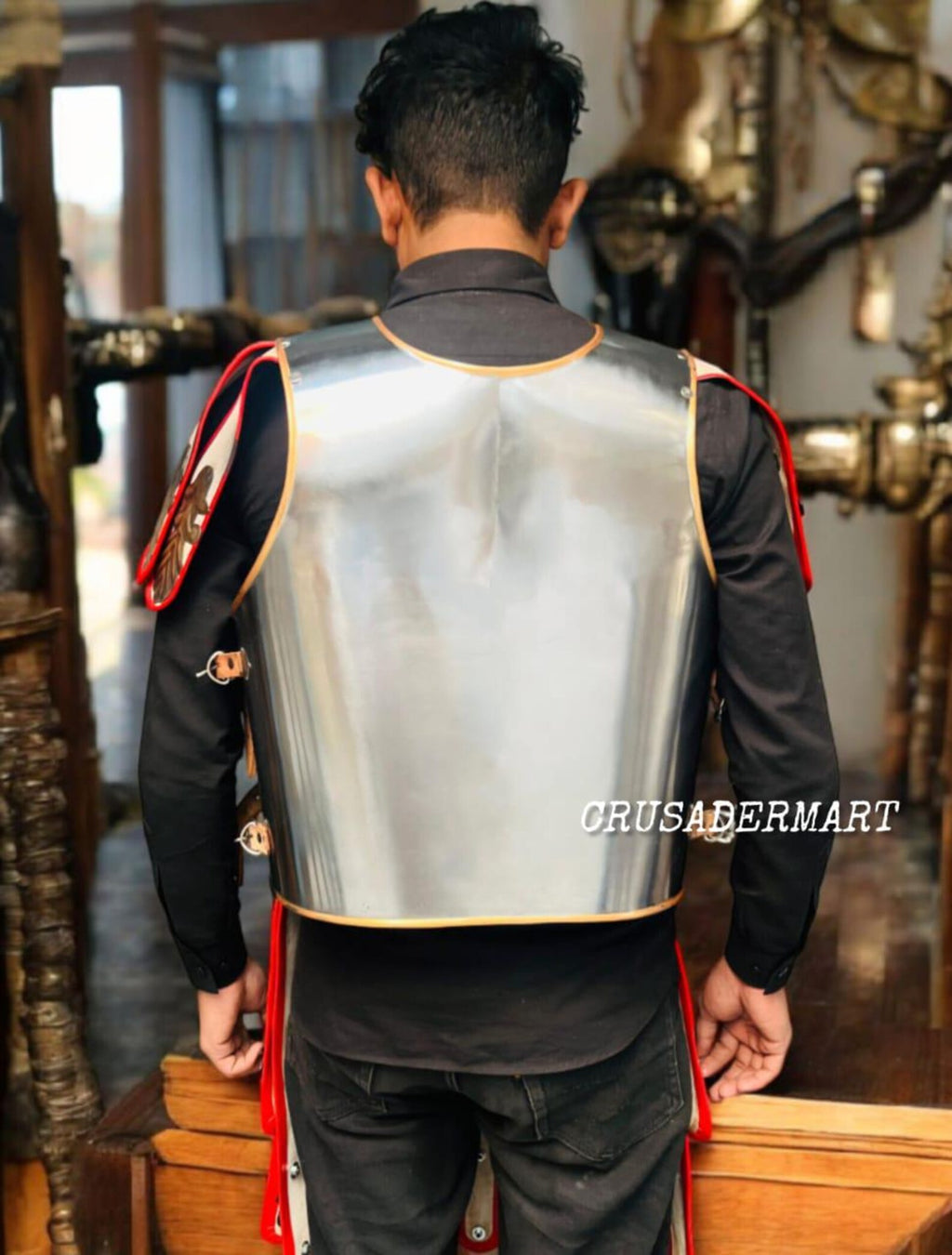 Roman Greek Muscle Armor Cuirass - Medieval 18 Guage Steel Gladiator Cosplay Breastplate Jacket ,Spartan 300, Reenactment Halloween Costume