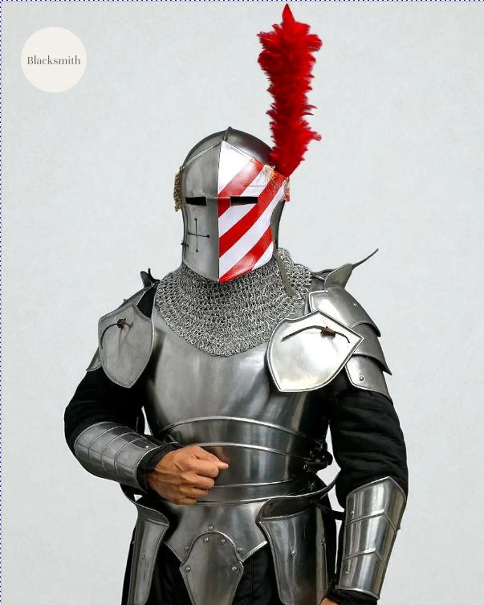 Handmade 18 Gauge Steel Full Body Armor | Medieval Knight Cosplay Set