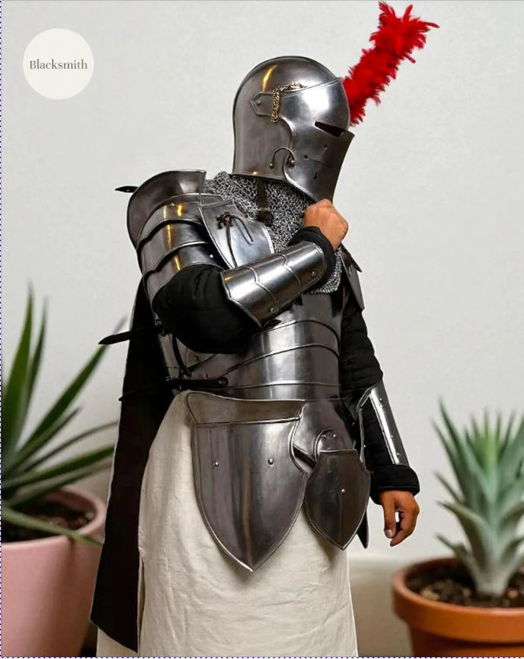 Handmade 18 Gauge Steel Full Body Armor | Medieval Knight Cosplay Set