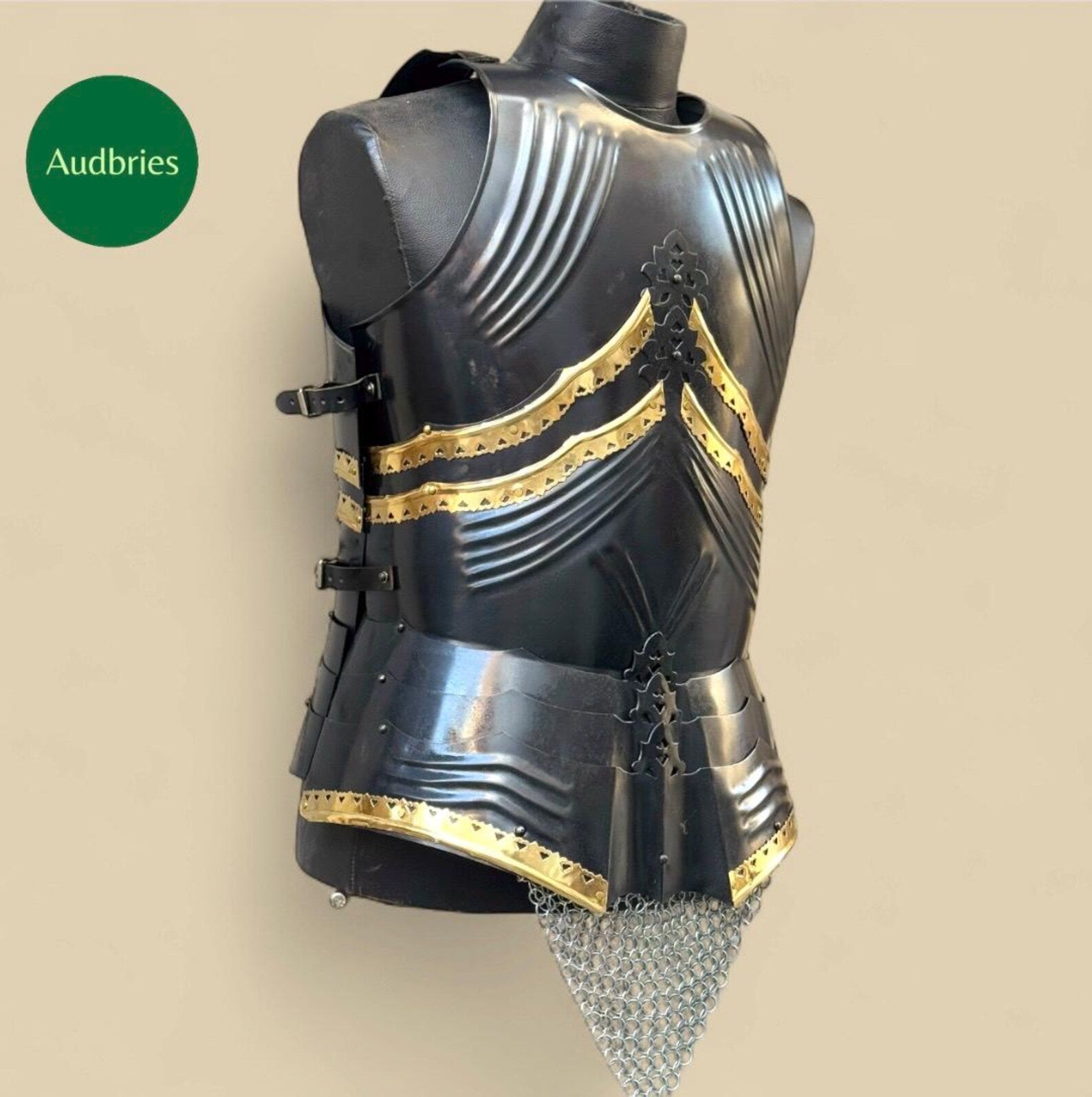 Fully Wearable Gothic Dark Medieval Knight Cuirass Warrior Armor Breastplate