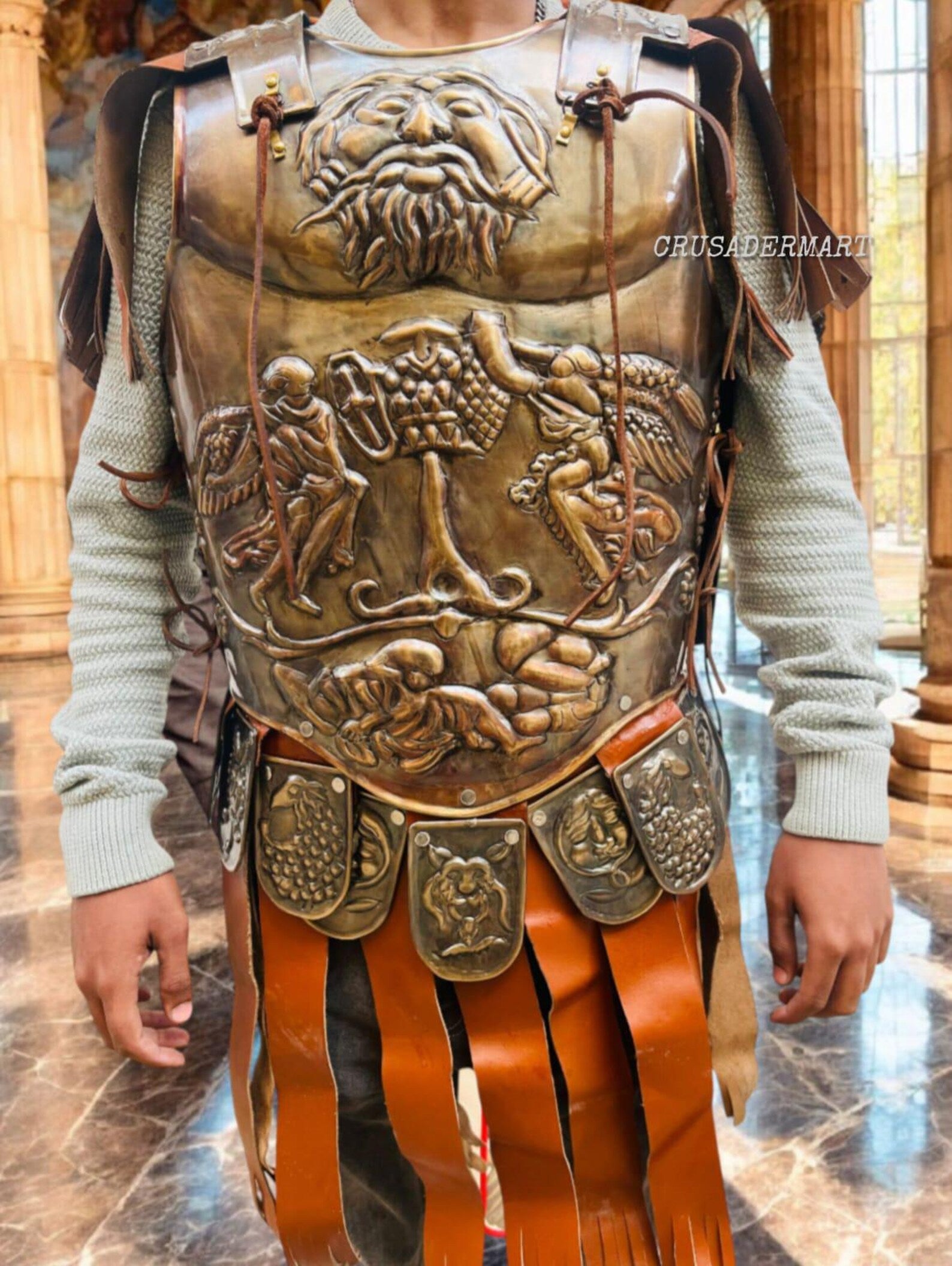 Roman Gladiator Cuirass Armor | Medieval Steel Breastplate | Knight, Spartan, Renaissance, LARP, Cosplay & Halloween Costume Reenactment