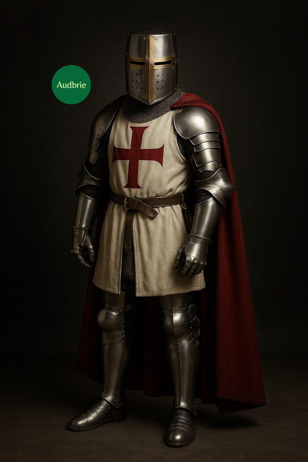 Templar Knight Armor Set | Polished Steel Crusader Suit