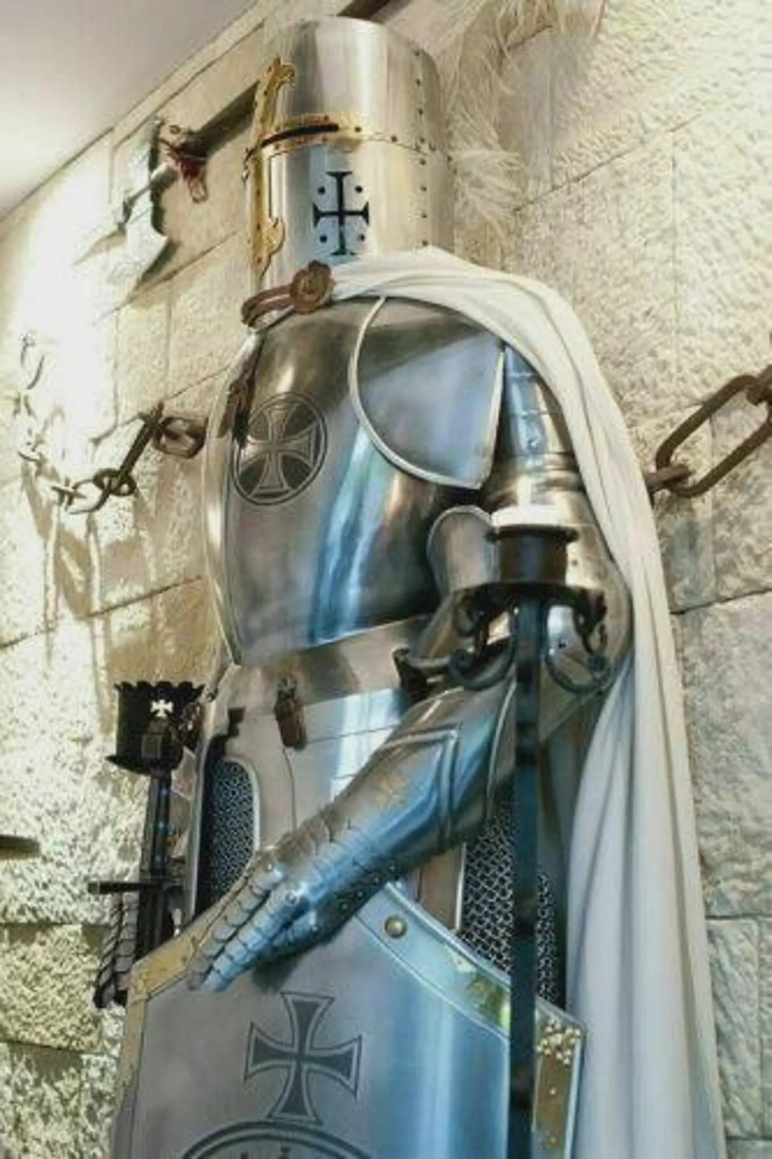 Handmade Medieval Templar Knight Armor Set | Steel Crusader Costume
