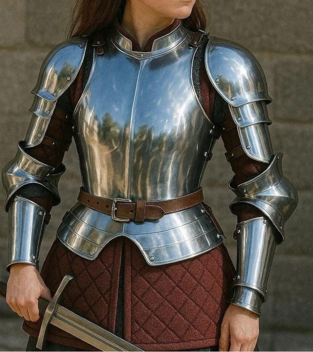 Handmade Women's Steel Armor Suit | Knight Cosplay Costume | Display Armor | Accessories Gift