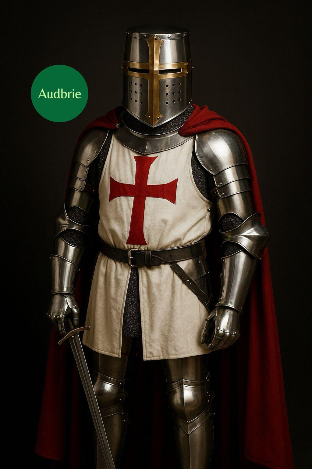 Templar Knight Armor Set | Polished Steel Crusader Suit