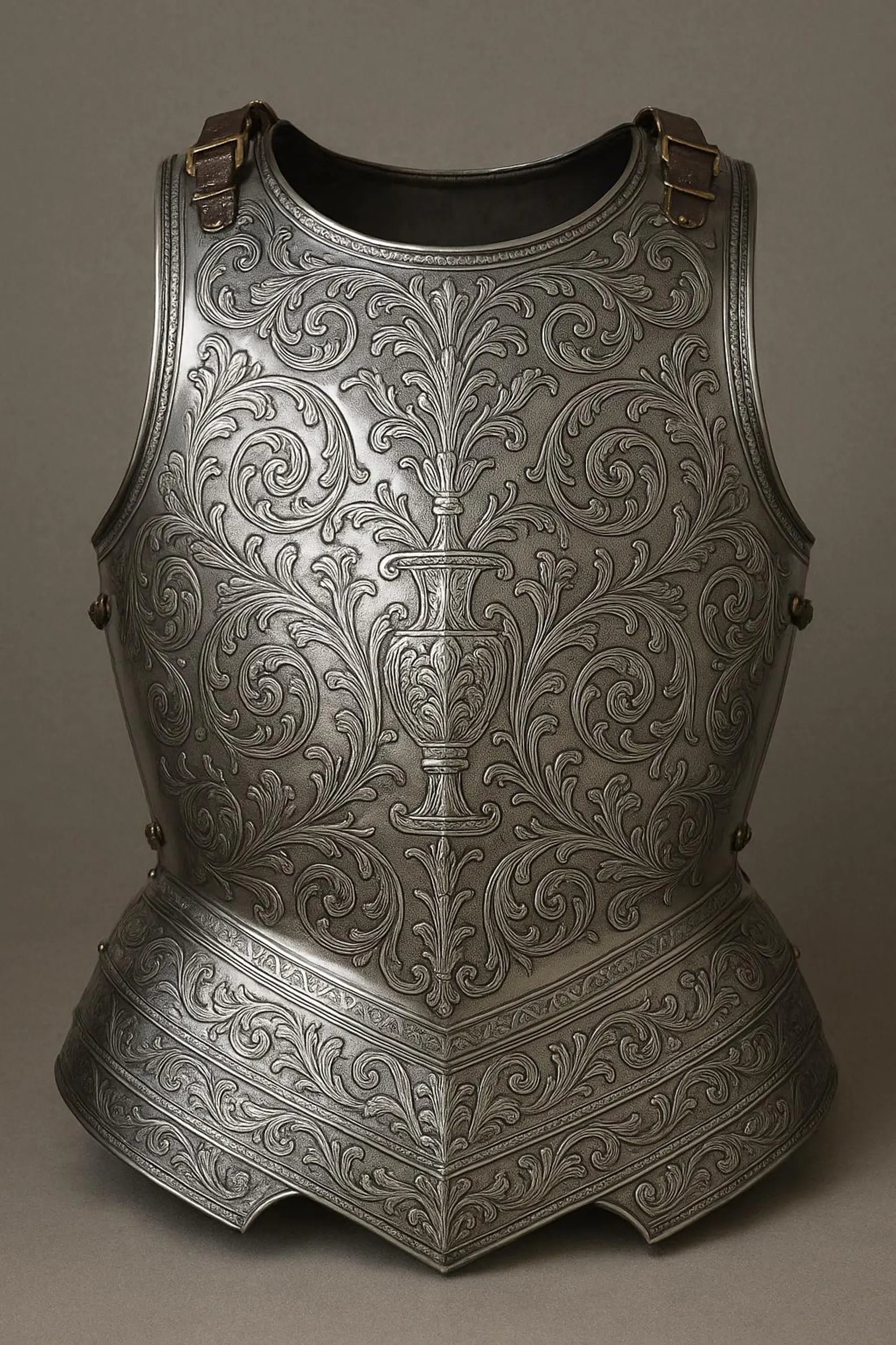 Medieval Engraved Chest | Mirror Polish Cuirass | Renaissance Costume Armor | LARP Cosplay Armor | Decorative Collectible