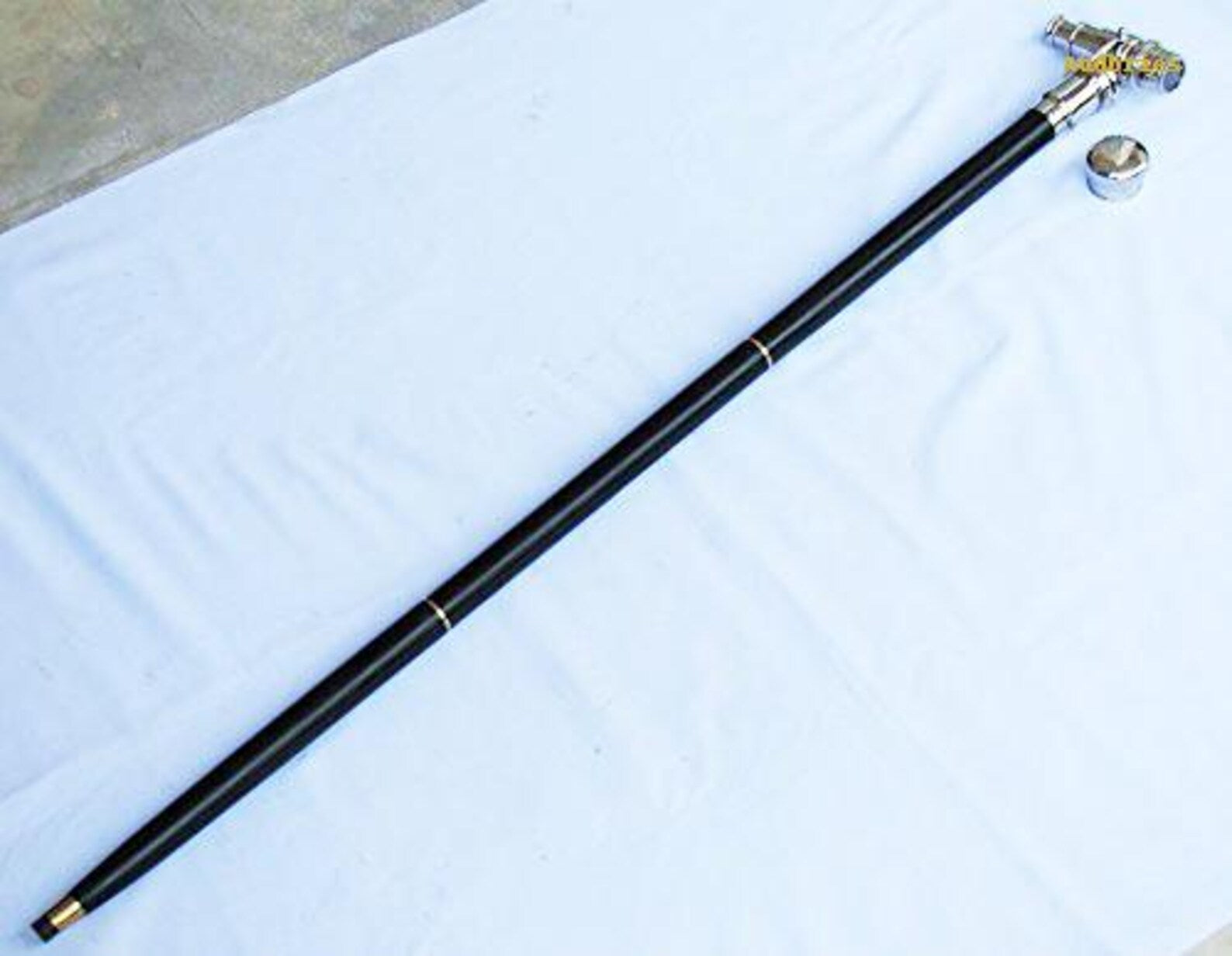 Handmade Telescope Handle Walking Stick Nautical Brass Cane Vintage Style Collector Cane Decorative Wooden Walking Stick for Men & Women