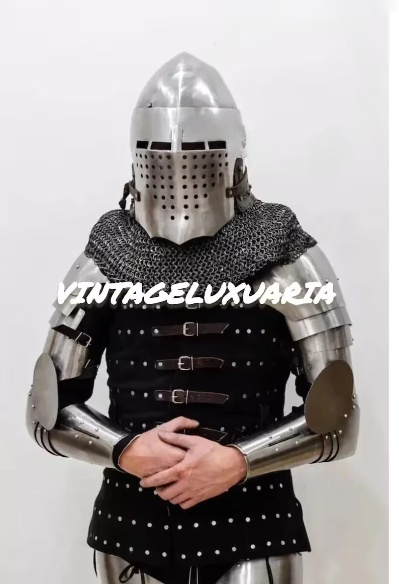 Medieval Footman Buhurt Full Body Armor Suit Steel Breastplate Ukrainian knight Armor Perfect for HMB,IMCF, WMSF | Chuburg Knight 1380 year