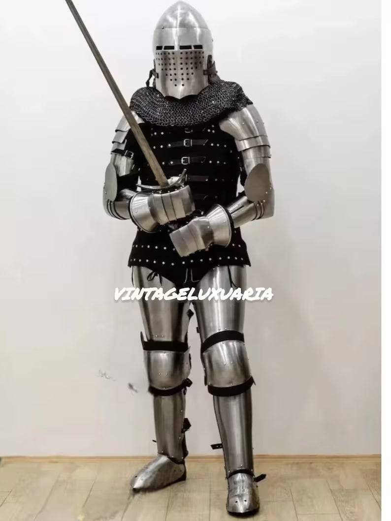 Medieval Footman Buhurt Full Body Armor Suit Steel Breastplate Ukrainian knight Armor Perfect for HMB,IMCF, WMSF | Chuburg Knight 1380 year