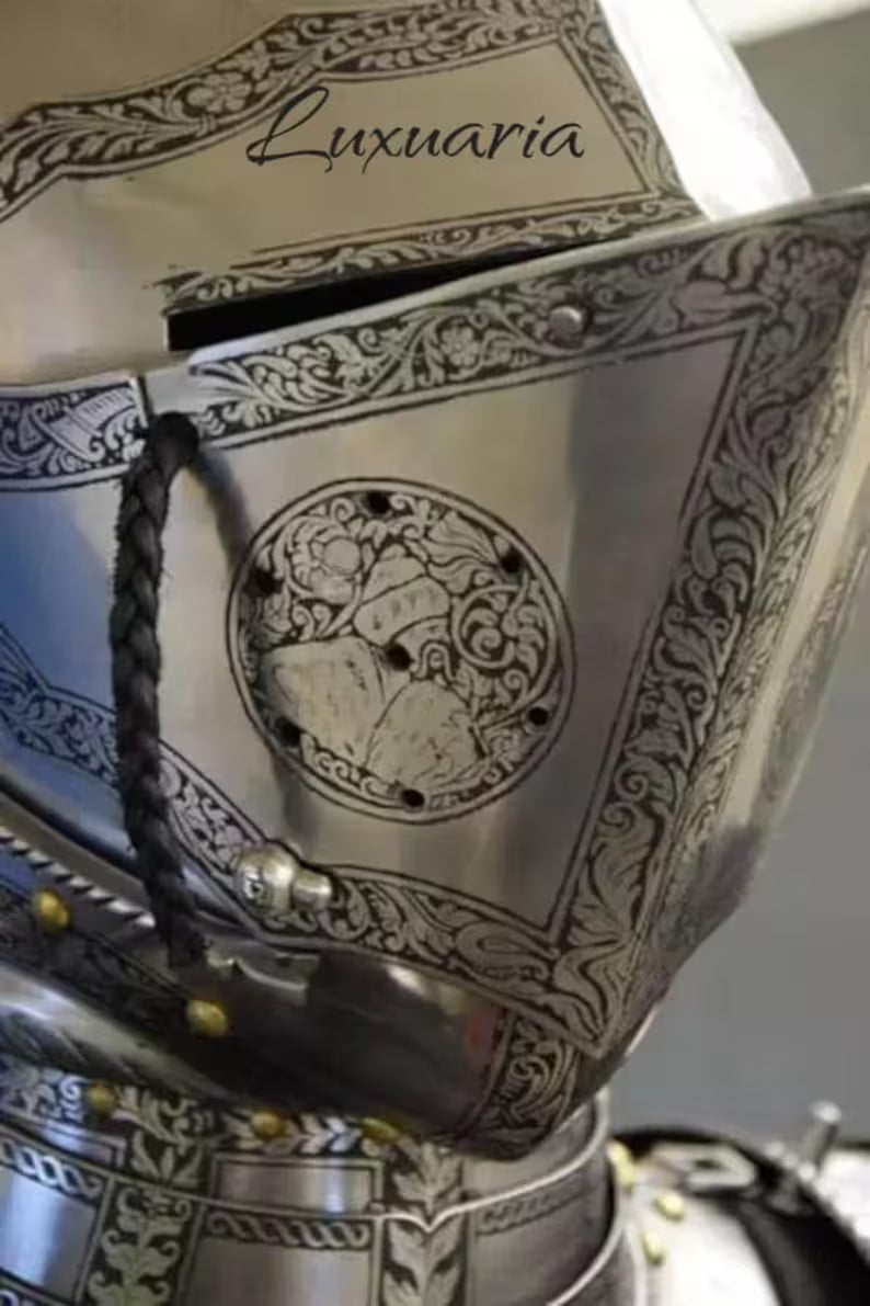 Medieval European Full Battle Armor Suit Knight Steel Armor Wearable Full Body Costume Larp Warrior Fighting Cosplay Man Halloween Gift