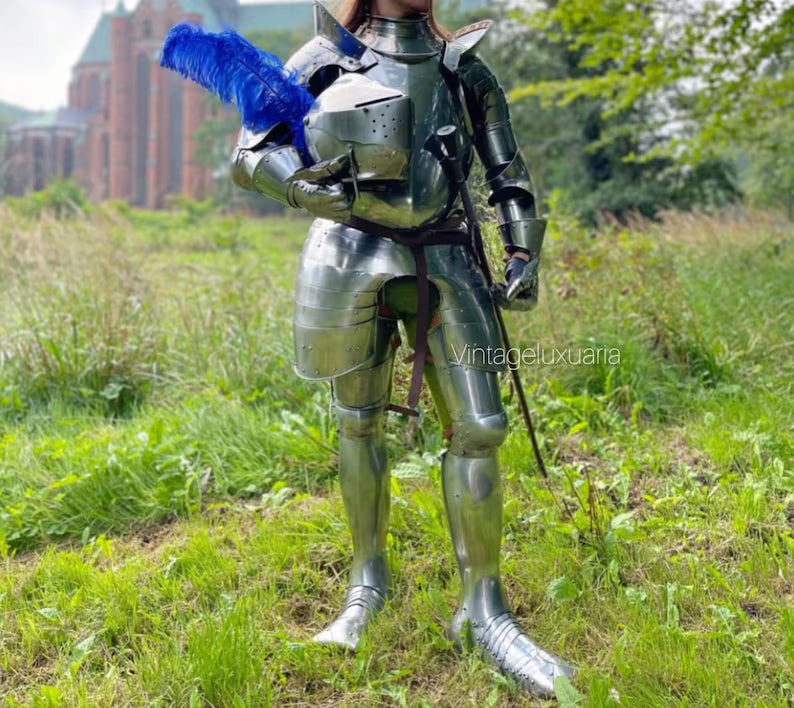 Medieval German Gothic Full Plate Armor Suit | Handcrafted Steel Battle-ready Armor Suit - Medieval Fantasy Knight Armor | Larp - SCA Armor