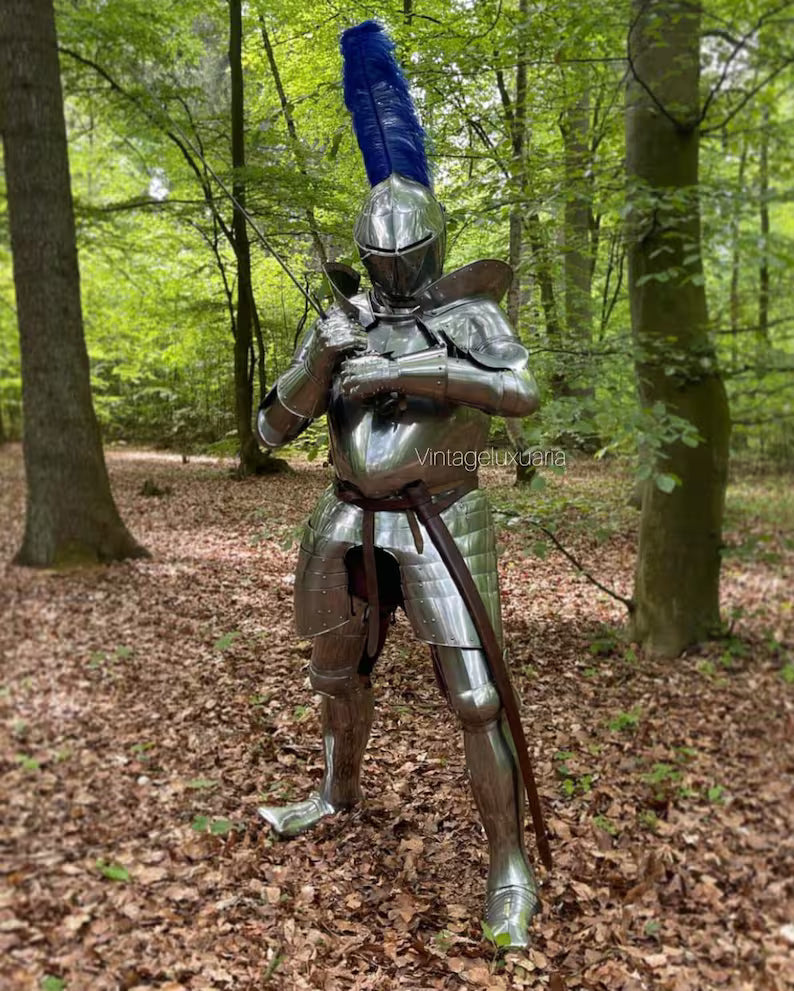Medieval German Gothic Full Plate Armor Suit | Handcrafted Steel Battle-ready Armor Suit - Medieval Fantasy Knight Armor | Larp - SCA Armor