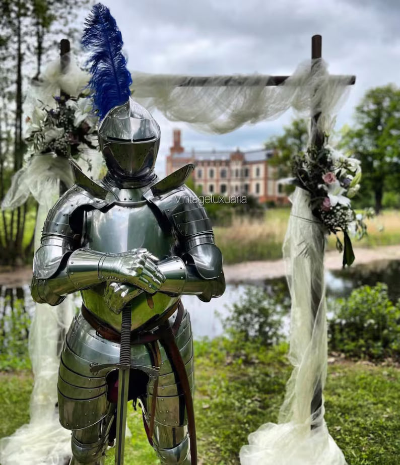 Medieval German Gothic Full Plate Armor Suit | Handcrafted Steel Battle-ready Armor Suit - Medieval Fantasy Knight Armor | Larp - SCA Armor