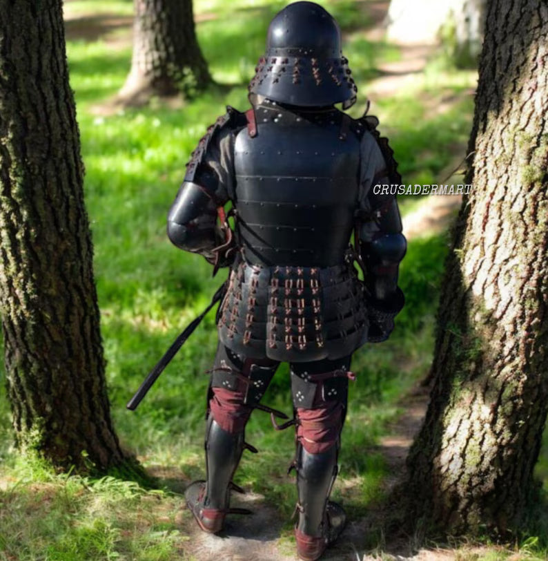 Medieval Japanese Old Vintage Samurai Kabuto Helmet dragon helmet with a mask- Genji Tsushima Medieval Costume Knight Suit | Halloween Party