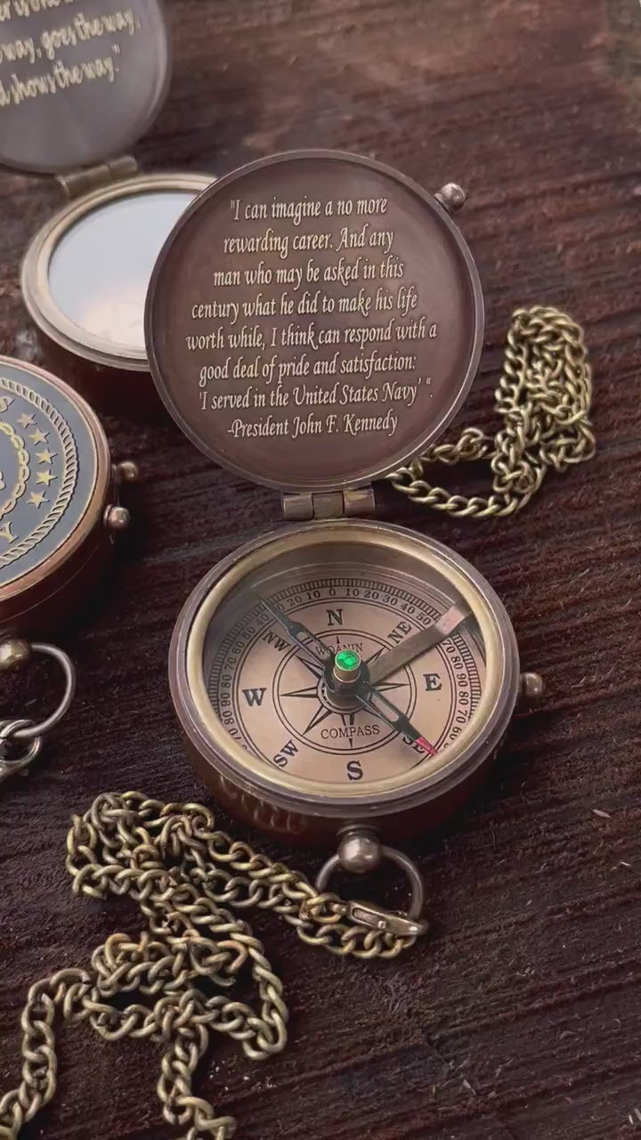Navy Compass, Engraved Navy Compass, Navy Retirement gift, US Navy Compass, United states navy Gift, Customized  Personalized Antique Compass